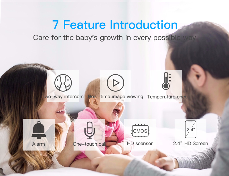 2.4 inch baby monitor HD baby monitor voice intercom wireless childcare device